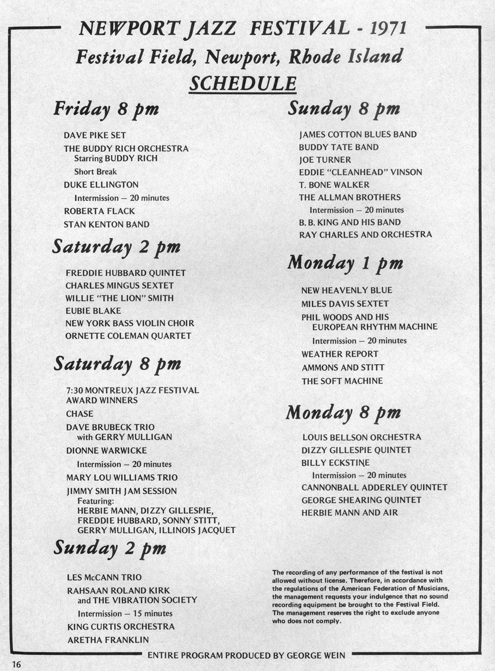 Newport Jazz Festival 1971