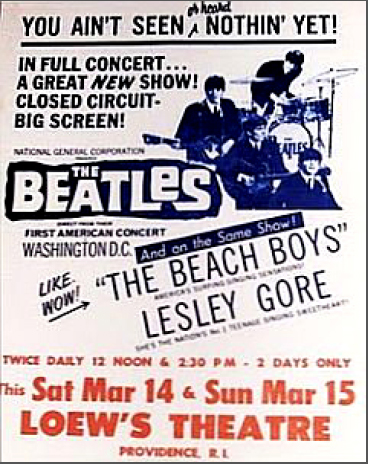 Beatles 1964 Concert Film Poster - Loew's Theatre